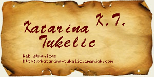 Katarina Tukelić vizit kartica